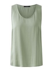 Oui Top w kolorze zielonym rozmiar: 38. Zielone topy Oui, s, bez wzorów, z wiskozy, bez kołnierzyka, bez ramiączek. Za 173.99 zł.
