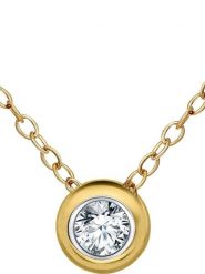 Vittoria Jewels Złoty naszyjnik z diamentem - dł. 40 cm rozmiar: onesize. Żółte naszyjniki Vittoria Jewels, z diamentem, złote. Za 1,261.99 zł.