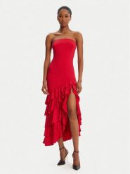 BARDOT Sukienka koktajlowa Agastina Strapless 60029DB Czerwony Slim Fit. Czerwone sukienki Bardot, s, bez wzorów, z syntetyku, wizytowe, bez kołnierzyka, bez ramiączek. Za 639.99 zł.