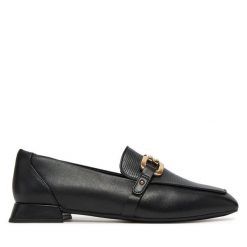 Lordsy Clarks. Czarne lordsy Clarks, bez wzorów, bez obcasa, bez zapięcia. Za 349.99 zł.