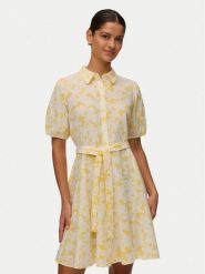 Vero Moda Sukienka codzienna Dicthe 10303728 Żółty jasny Regular Fit. Żółte sukienki Vero Moda, na co dzień, xs, bez wzorów, z bawełny, bez kołnierzyka, bez ramiączek, proste. Za 229.99 zł.