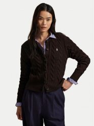 Polo Ralph Lauren Kardigan 211972104007 Brązowy Slim Fit. Brązowe kardigany Polo Ralph Lauren, l, bez wzorów, z wełny. Za 959.99 zł.