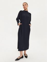 Max Mara Leisure Sukienka codzienna Faraone 2426626067 Granatowy Relaxed Fit. Niebieskie sukienki Max Mara Leisure, na co dzień, s, bez wzorów, z syntetyku, bez kołnierzyka, bez ramiączek, proste. Za 469.99 zł.