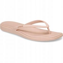 Japonki Dla Dorosłych Crocs Miami Flip. Brązowe klapki Crocs, bez wzorów, z materiału, bez obcasa. Za 169.99 zł.