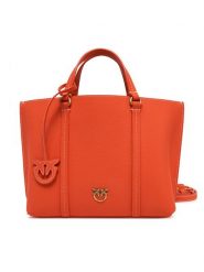 PINKO Torebka Carrie Shopper Classic AI 24-25 PLTT 102833 Czerwony. Czerwone shopper Pinko, bez wzorów, ze skóry, bez dodatków. Za 899.99 zł.