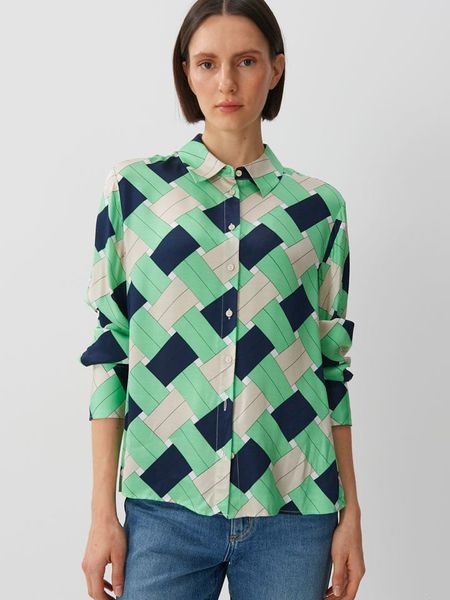 Someday Koszula w kolorze zielonym ze wzorem rozmiar: 36. Zielone koszule someday., bez wzorów, bez kołnierzyka, bez ramiączek. Za 96.14 zł.