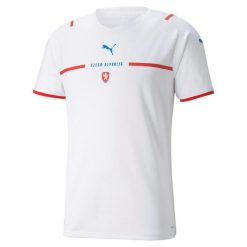 Biała koszulka piłkarska Puma Czech Republic Facr 2xl. Białe koszulki sportowe Puma, bez wzorów, z poliesteru, bez ramiączek, do piłki nożnej. Za 339.99 zł.