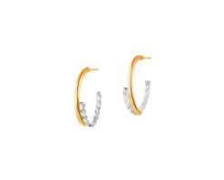 Złote kolczyki - koła, 18 mm. Żółte kolczyki Apart, złote. Za 489.00 zł.