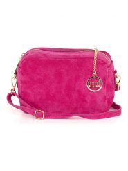 Mia Tomazzi Skórzana torebka w kolorze różowym - 23 x 16 x 11 cm rozmiar: onesize. Różowe torby na ramię Mia Tomazzi, bez wzorów, z materiału, na ramię, bez dodatków. Za 173.99 zł.