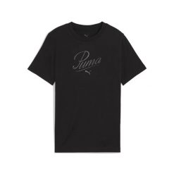 Młodzieżowa koszulka Essentials Script PUMA Black. Czarna bluzki Puma, m, bez wzorów, młodzieżowe, bez kołnierzyka, bez ramiączek. Za 89.00 zł.