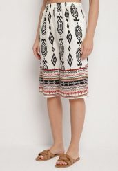 Jasnobeżowe Szorty z Wysokim Stanem i Wzorem Etno Filanetia. Brązowe szorty Born2be, bez wzorów, eleganckie, z podwyższonym stanem. Za 34.99 zł.