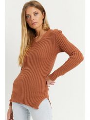 Milan Kiss Sweter w kolorze brązowym rozmiar: L. Brązowe swetry Milan Kiss, l, bez wzorów, bez ramiączek. Za 57.33 zł.