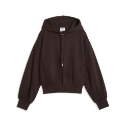 Damska dzianinowa bluza z kapturem HER o luźnym kroju PUMA. Brązowe bluzy Puma, xs, bez wzorów, z bawełny, z kapturem. Za 269.00 zł.