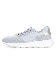 Gabor Skórzane sneakersy w kolorze srebrno-błękitnym rozmiar: 38. Niebieskie trampki Gabor, bez wzorów, bez zapięcia. Za 210.32 zł.