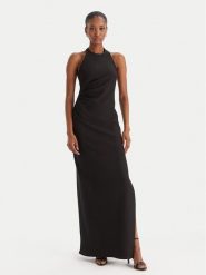 Eleh Sukienka wieczorowa EFW250216 Czarny Regular Fit. Czarne sukienki Eleh, bez wzorów, z syntetyku, wizytowe, bez kołnierzyka, bez ramiączek. Za 479.99 zł.