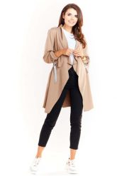 Beżowa Dzianinowa Bluza - Narzutka. Brązowe bluzy Infinite You, l, bez wzorów, z bawełny, bez kaptura. Za 194.90 zł.