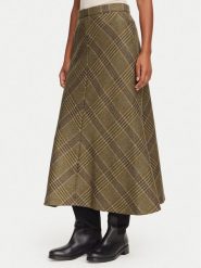 Luisa Spagnoli Spódnica midi Francobollo 543483 Brązowy jasny Regular Fit. Brązowe spódnice LUISA SPAGNOLI, l, bez wzorów, z wełny, midi. Za 1,539.00 zł.