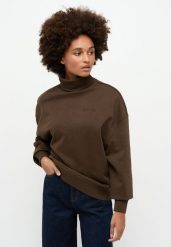 MUSTANG Becky Turtleneck DAMSKI GOLF LOGO Slate Black 1014473 3205. Czarne golfy Mustang, xl, bez wzorów, bez ramiączek. Za 129.99 zł.