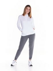 Bluza z zamek błyskawiczny na co dzień na siłownię. Białe bluzy LEONE 1947 APPAREL, xl, bez wzorów, z dresówki, bez kaptura. Za 252.56 zł.