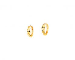 Złote kolczyki - koła, 13 mm. Żółte kolczyki Apart, złote. Za 959.00 zł.