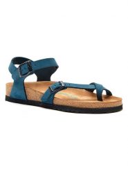 Comfortfusse Skórzane sandały w kolorze granatowym rozmiar: 37. Niebieskie sandały Comfortfüße, bez wzorów, z materiału, klasyczne, z otwartym noskiem, bez obcasa, bez zapięcia. Za 239.99 zł.