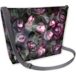 Torebka "Samba" w kolorze czarnym ze wzorem - (S)31 x (W)24 x (G)7 cm. Czarne torby na ramię Bertoni, bez wzorów, z materiału, na ramię, bez dodatków. W wyprzedaży za 52.95 zł.