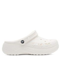 Klapki Crocs. Białe klapki Crocs, bez wzorów, bez obcasa. Za 249.99 zł.
