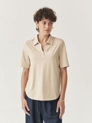 TATUUM Koszulka "Ambroki" w kolorze beżowym rozmiar: L. Brązowe bluzki Tatuum, l, bez wzorów, z bawełny, bez kołnierzyka, bez ramiączek. Za 116.45 zł.