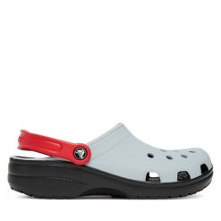 Klapki Crocs. Szare klapki Crocs, bez wzorów, bez obcasa. Za 229.99 zł.
