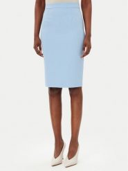 Maryley Spódnica ołówkowa 25EB701/43MA Błękitny Regular Fit. Niebieskie spódnice Maryley, m, bez wzorów, z syntetyku, ołówkowe. Za 159.99 zł.