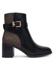 MICHAEL Michael Kors Botki Rachel 40T6RCME6L Czarny. Czarne botki MICHAEL Michael Kors, bez wzorów, ze skóry, bez obcasa, na słupku, bez zapięcia. Za 1,129.00 zł.