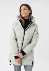 Zimowy płaszcz J-FROZEN. Brązowe płaszcze Volcano, na zimę, xl, bez wzorów, z materiału, bez kaptura. Za 429.99 zł.