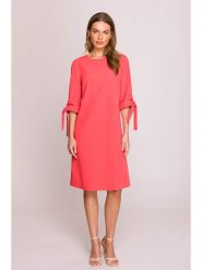 Stylove Sukienka w kolorze czerwonym rozmiar: L. Czerwone sukienki Stylove, na co dzień, l, bez wzorów, bez kołnierzyka, bez ramiączek, midi, proste. Za 219.60 zł.