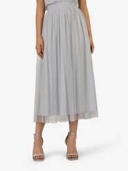 APART Spódnica w kolorze niebieskoszarym rozmiar: 38. Niebieskie spódnice Apart, bez wzorów, z tiulu, maxi. Za 159.59 zł.