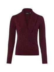 Lauren Ralph Lauren bluza z dzianiny Kobiety Bawełna czerwony, XL. Czerwone bluzy Lauren Ralph Lauren, xl, bez wzorów, z bawełny, bez kaptura. Za 949.95 zł.