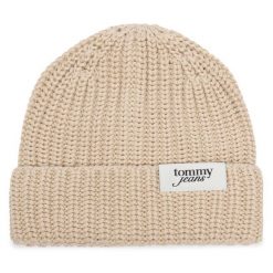 Czapka Tommy Hilfiger. Białe czapki TOMMY HILFIGER, bez wzorów. Za 189.99 zł.