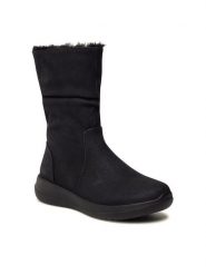 Clara Barson Botki WS6010-01 Czarny. Czarne botki Clara Barson, bez wzorów, ze skóry, bez obcasa, na płaskiej podeszwie, bez zapięcia. Za 119.99 zł.