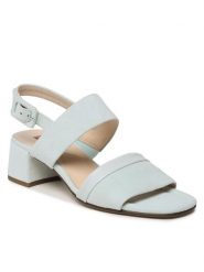 HÖGL Sandały Sally 5-103512-83000 Niebieski. Niebieskie sandały Högl, bez wzorów, ze skóry, bez obcasa, na słupku, bez zapięcia. Za 379.99 zł.