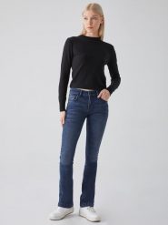 LTB Dżinsy "Fallon" - Flare fit - w kolorze granatowym rozmiar: W27/L32. Niebieskie jeansy LTB, l, z aplikacjami. Za 92.21 zł.