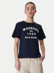 Weekend Max Mara T-Shirt Tenue 2615971051 Granatowy Regular Fit. Niebieskie t-shirty Weekend Max Mara, xs, bez wzorów, z bawełny, bez kołnierzyka, bez ramiączek. Za 419.99 zł.