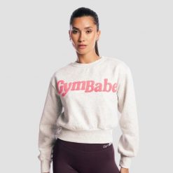 Bluza damska fitness luźna GymBabe Cloud. Szare bluzy GYMBEAM, l, bez wzorów, z bawełny, bez kaptura. Za 131.90 zł.
