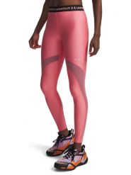 Under Armour Legginsy sportowe "HeatGear Mesh" w kolorze różowym rozmiar: L. Różowe legginsy Under Armour, l, bez wzorów, z materiału, outdoorowe. Za 122.99 zł.