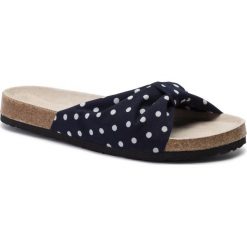 Kapcie HOME&RELAX ZW21331. Niebieskie obuwie domowe Home&Relax, bez wzorów, z materiału, bez zapięcia. Za 49.99 zł.