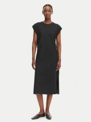 Calvin Klein Jeans Sukienka letnia LV047F245G Czarny Relaxed Fit. Czarne sukienki Calvin Klein Jeans, na lato, xl, bez wzorów, z bawełny, bez kołnierzyka, bez ramiączek. Za 329.99 zł.