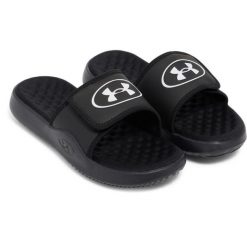 Klapki Damskie Sportowe Under Armour W Ignite Pro 8 Sl T 7. Czarne klapki Under Armour, bez zapięcia, do pływania. Za 179.99 zł.