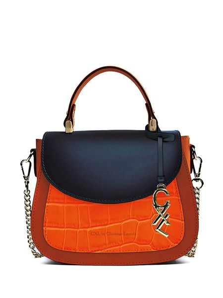 CXL by Christian Lacroix Skórzana torebka w kolorze granatowo-czerwonym - 23 x 20 x 11 cm rozmiar: onesize. Czerwone torebki klasyczne CXL by Christian Lacroix, bez wzorów, z materiału, przez ramię, bez dodatków. Za 304.99 zł.