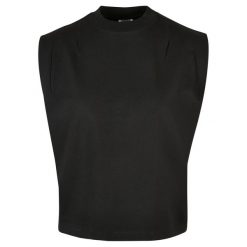 Organiczny Plisowany Top Dla Pań I Panów. Czarne topy Urban Classics, xl, bez wzorów, bez kołnierzyka, bez ramiączek. Za 115.99 zł.
