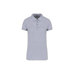 Damska koszulka polo z dżerseju Kariban. Szare bluzki KARIBAN, bez wzorów, z dżerseju, eleganckie, bez kołnierzyka, bez ramiączek. Za 118.00 zł.