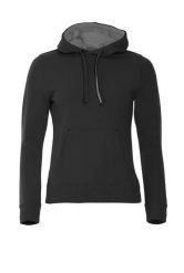 Clique Classic Hoody Women – bluza z kapturem czarna z kieszenią kangurką. Czarne bluzy sportowe CLIQUE, m, bez wzorów, z bawełny, z kapturem. Za 307.05 zł.