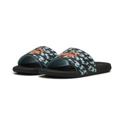 Młodzieżowe klapki Cool Cat Poised 2 Race PUMA Black Orange Glo Safe Lake Blue. Brązowa klapki Puma, bez wzorów, bez obcasa. Za 109.00 zł.